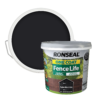 Ronseal One Coat Fence Life Paint Tudor Black Oak - 5L -Paint Store 12804242 2004942087300050