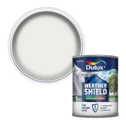 Dulux Weathershield Exterior Quick Dry Gloss Paint Pure Brilliant White - 750ml