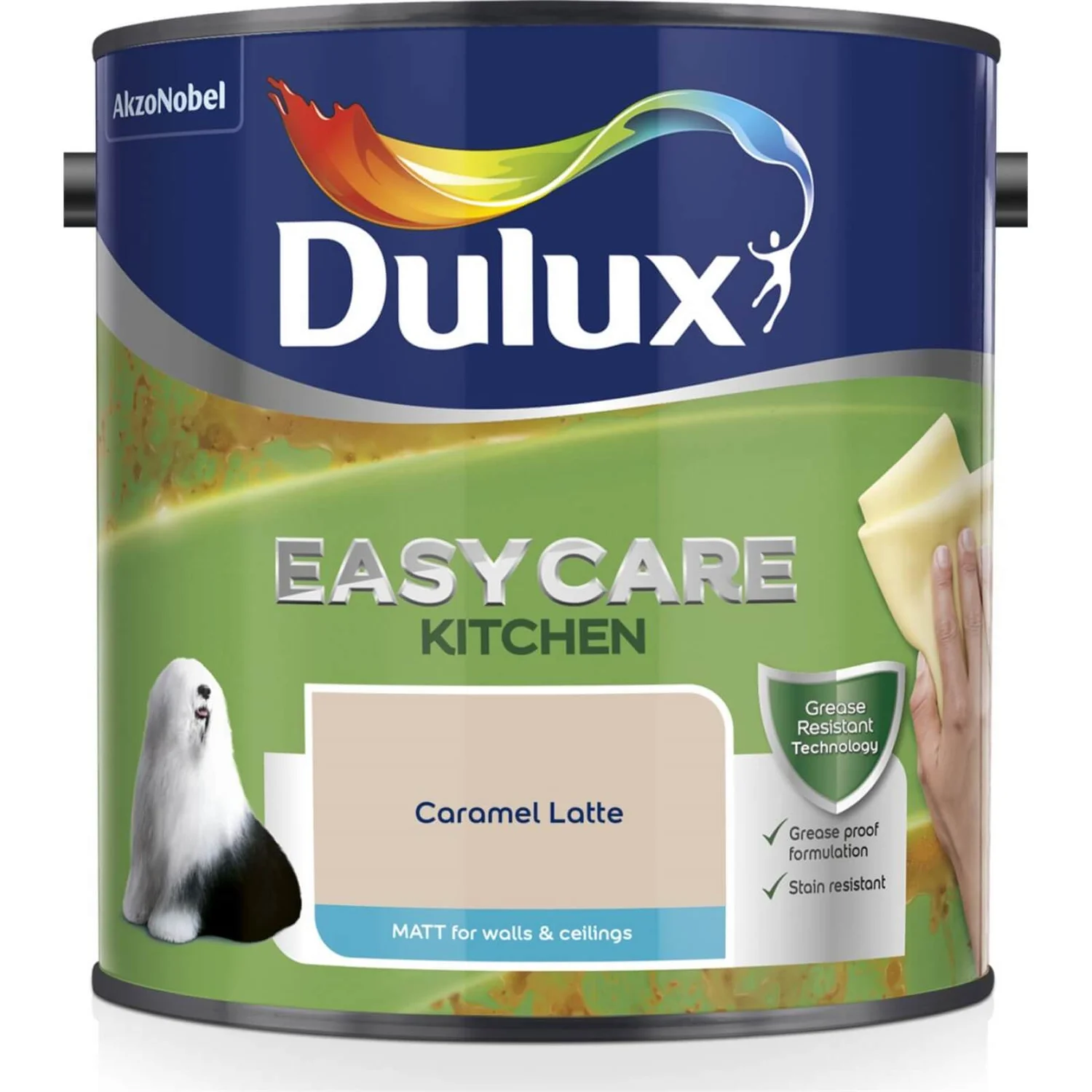 Dulux Easycare Kitchen Caramel Latte Matt Emulsion Paint - 2.5L 4 Dulux Easycare Kitchen Caramel Latte Matt Emulsion Paint - 2.5L - Image 2