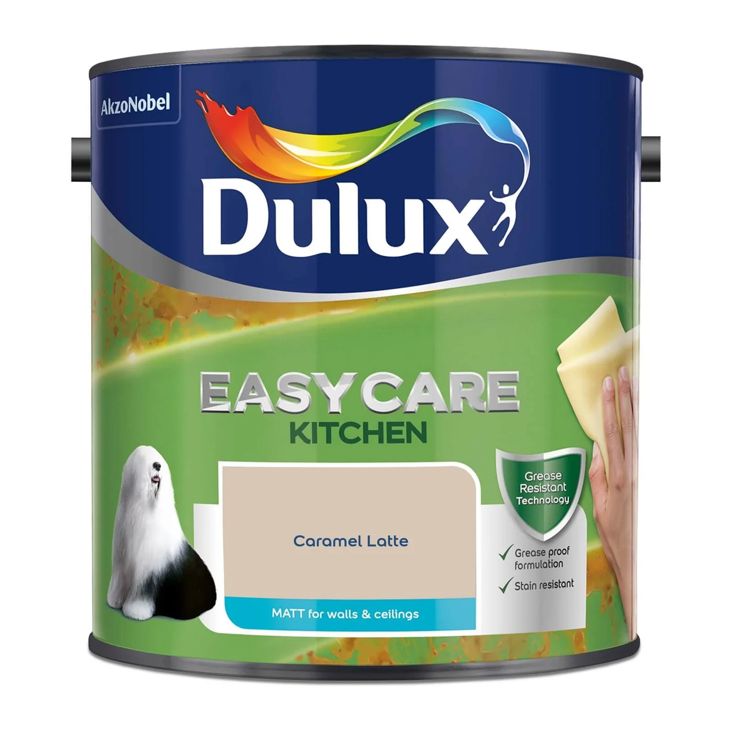 Dulux Easycare Kitchen Caramel Latte Matt Emulsion Paint - 2.5L 6 Dulux Easycare Kitchen Caramel Latte Matt Emulsion Paint - 2.5L - Image 4