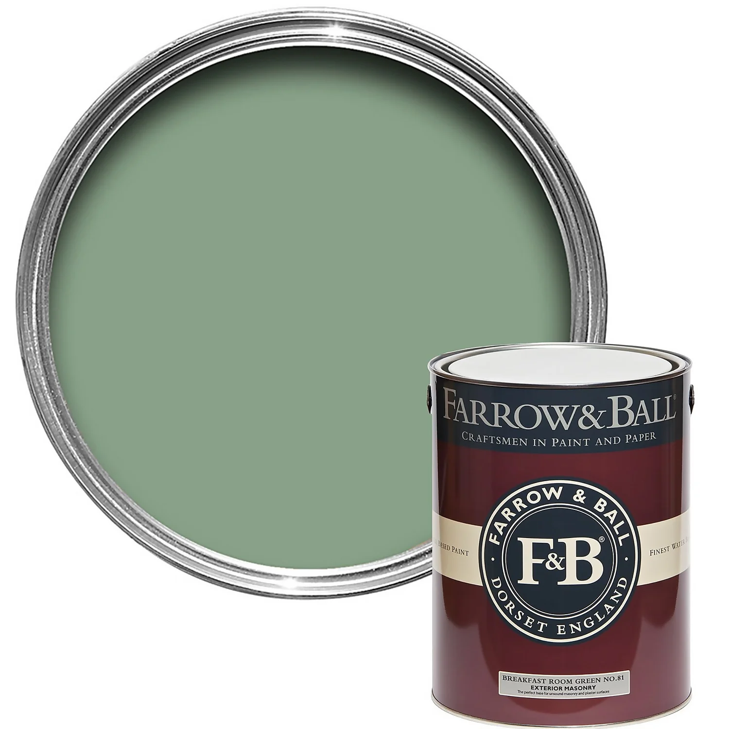 Farrow & Ball Exterior Masonry Paint Breakfast Room Green - 5L 3 Farrow & Ball Exterior Masonry Paint Breakfast Room Green - 5L