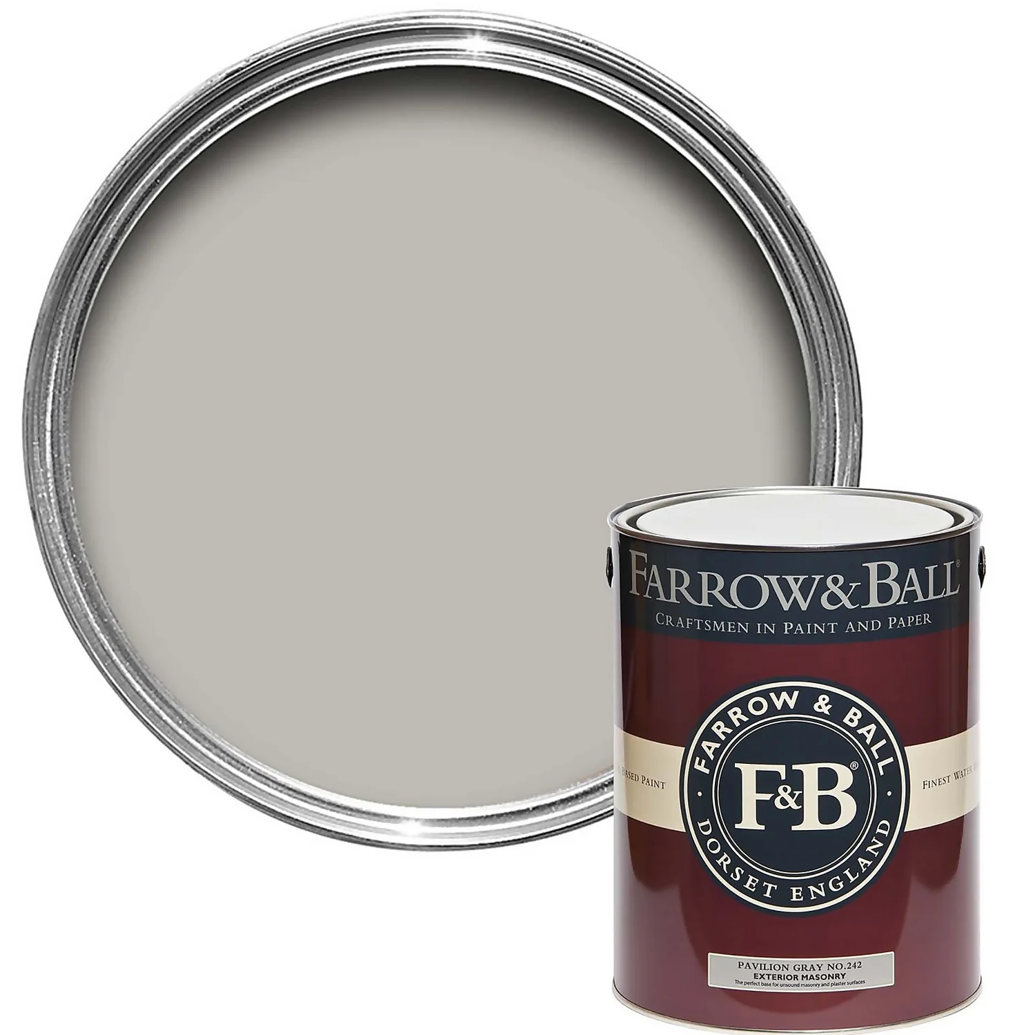 Farrow & Ball Exterior Masonry Paint Pavilion Gray - 5L 3 Farrow & Ball Exterior Masonry Paint Pavilion Gray - 5L