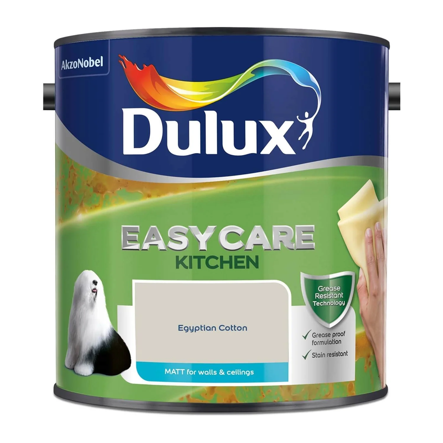 Dulux Easycare Kitchen Egyptian Cotton - Matt Emulsion Paint - 2.5L 6 Dulux Easycare Kitchen Egyptian Cotton - Matt Emulsion Paint - 2.5L - Image 4