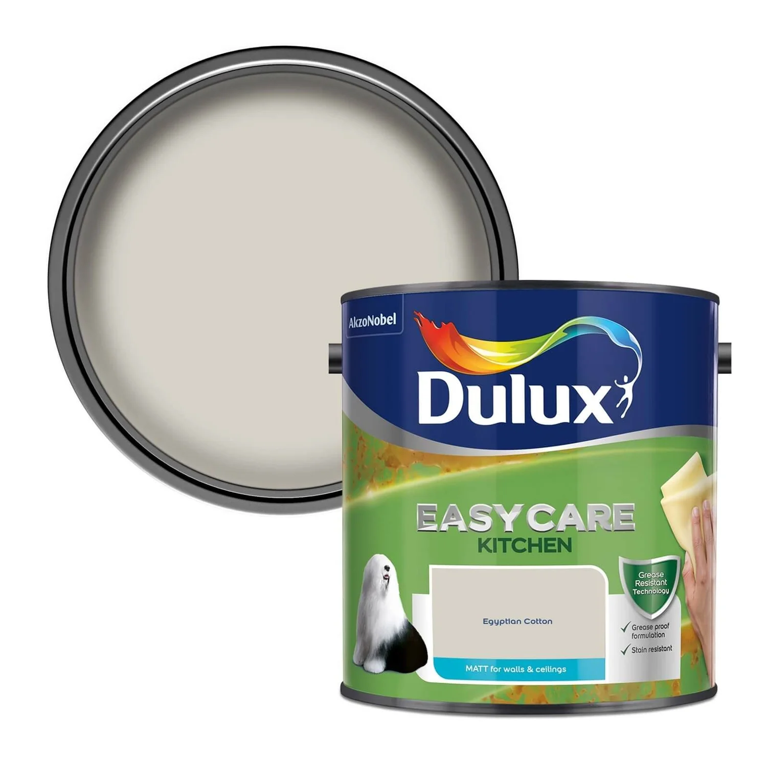 Dulux Easycare Kitchen Egyptian Cotton - Matt Emulsion Paint - 2.5L 3 Dulux Easycare Kitchen Egyptian Cotton - Matt Emulsion Paint - 2.5L