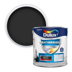 Dulux Weathershield Exterior Gloss Paint Black - 2.5L