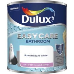 Dulux Easycare Bathroom Pure Brilliant White - Soft Sheen Paint - 1L -Paint Store 12808305 1984832978053896