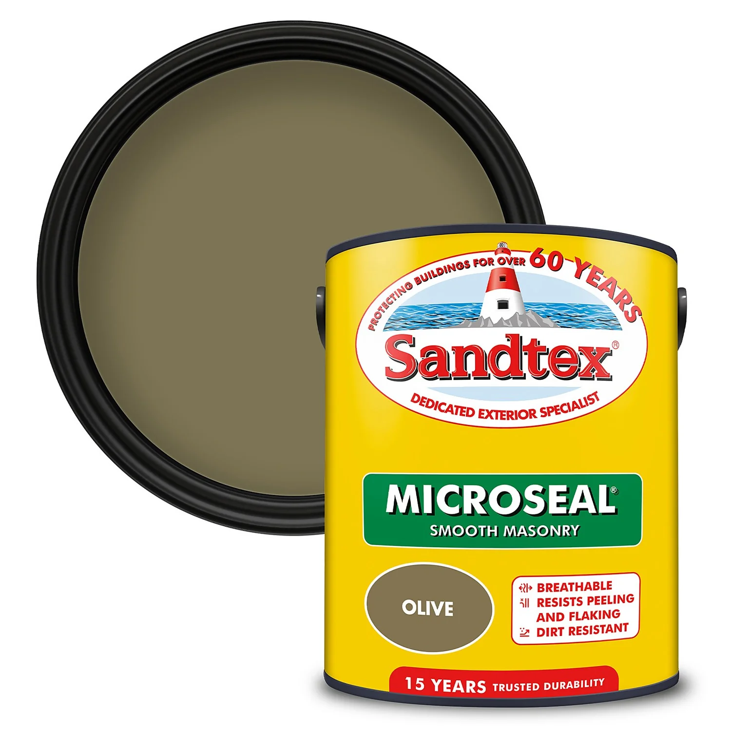 Sandtex® Ultra Smooth Masonry Paint Olive - 5L 3 Sandtex® Ultra Smooth Masonry Paint Olive - 5L