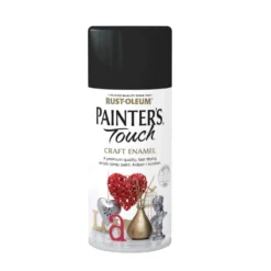 Rust-Oleum Painters Touch - Craft Enamel Spray Paint Black Matt - 150ml