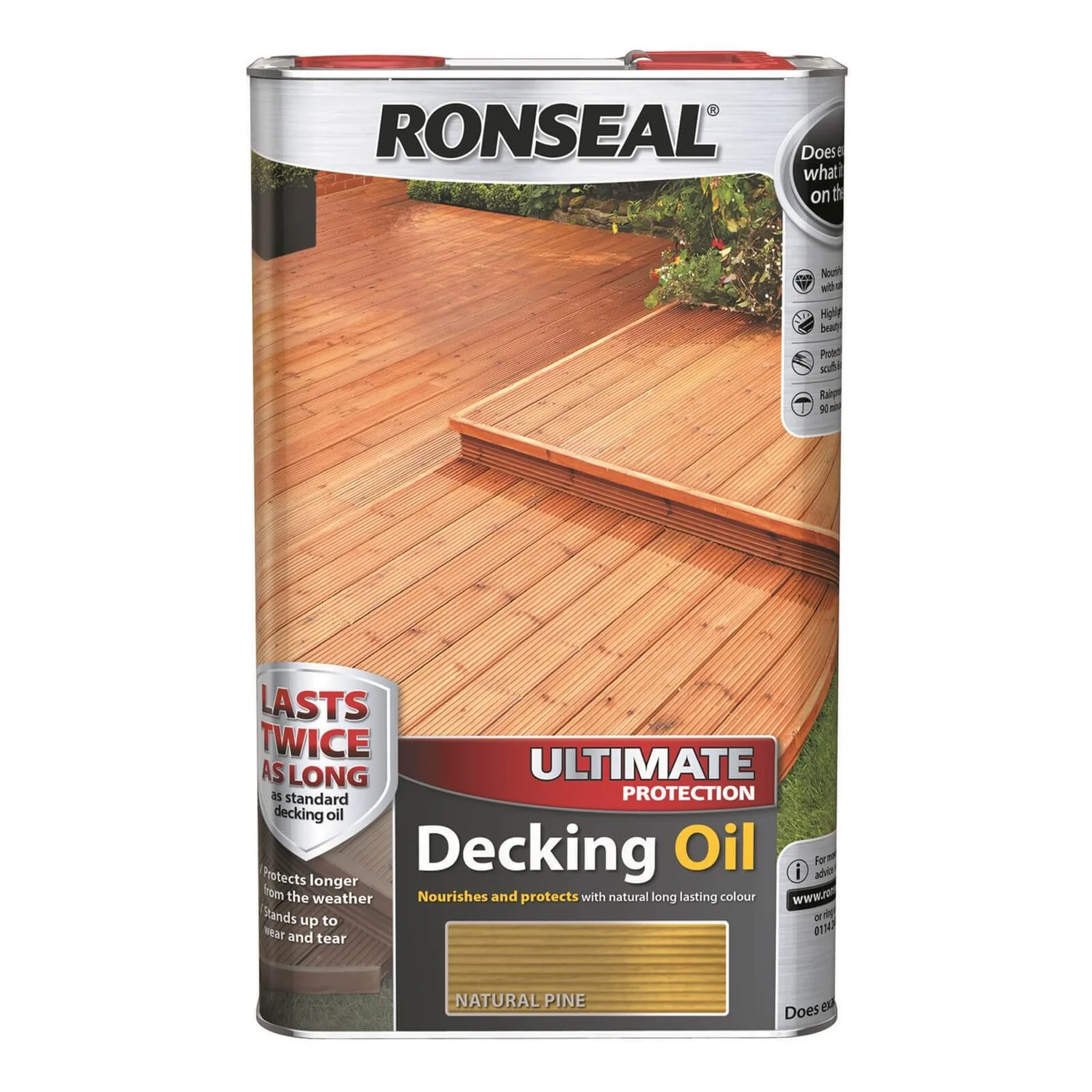Ronseal Ultimate Protection Decking Oil Natural Pine - 5L 3 Ronseal Ultimate Protection Decking Oil Natural Pine - 5L