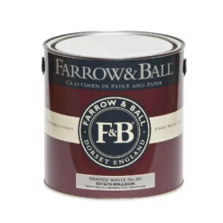Farrow & Ball Estate Matt Emulsion Paint Shaded White - 2.5L -Paint Store 12808970 1364951340980512