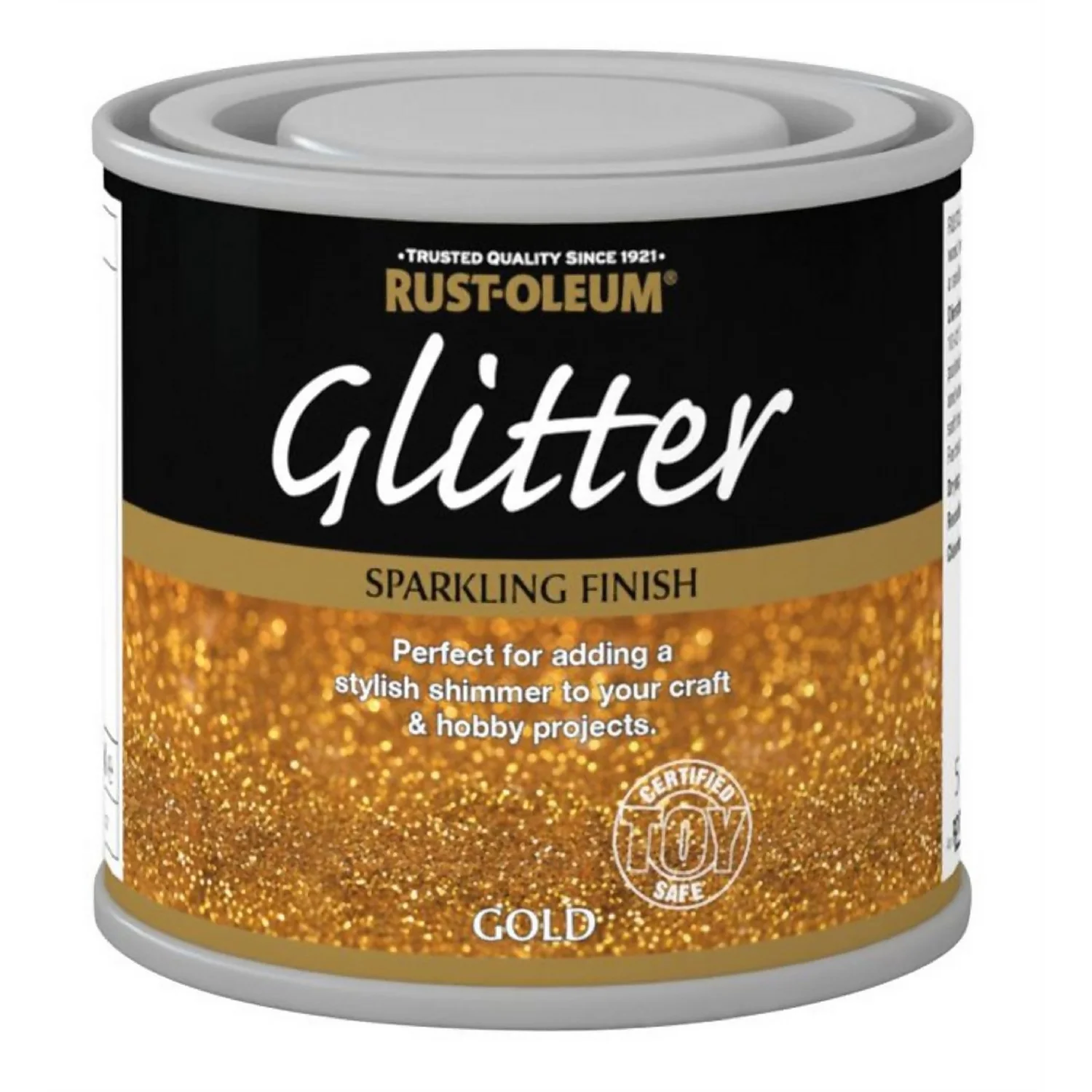 Rust-Oleum Glitter Gold Paint - 125ml 3 Rust-Oleum Glitter Gold Paint - 125ml