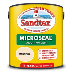 Sandtex® Ultra Smooth Masonry Paint Magnolia - 2.5L -Paint Store 12809045 1494871046824139