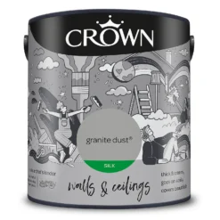 Crown Walls & Ceilings Silk Emulsion Paint Granite Dust - 2.5L 19 Crown Walls & Ceilings Silk Emulsion Paint Granite Dust - 2.5L -Paint Store 12809705 4274966163673834