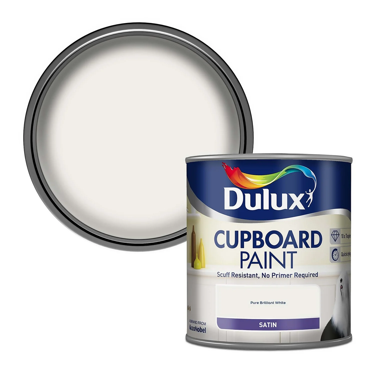 Dulux Realife Cupboard Paint Pure Brilliant White - 600ml 3 Dulux Realife Cupboard Paint Pure Brilliant White - 600ml