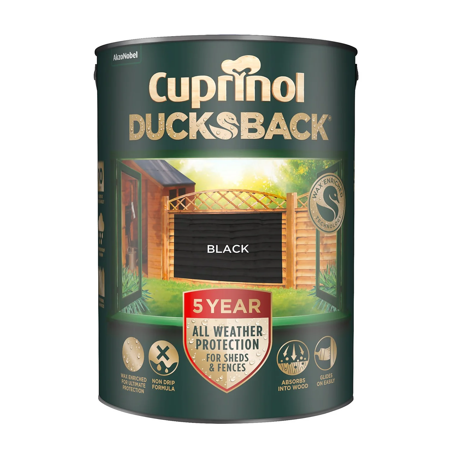 Cuprinol 5 Year Ducksback - Black - 5L 3 Cuprinol 5 Year Ducksback - Black - 5L