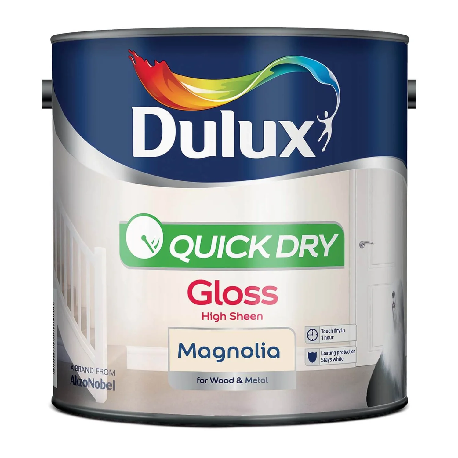 Dulux Magnolia - Quick Dry Gloss - 2.5L 6 Dulux Magnolia - Quick Dry Gloss - 2.5L - Image 4