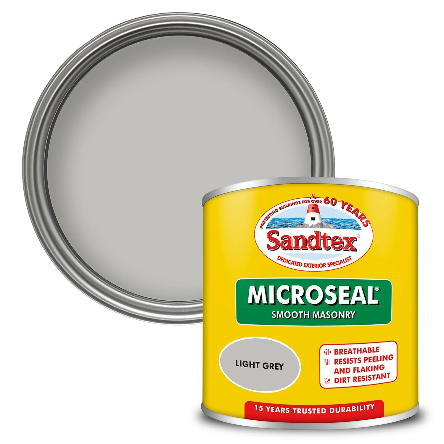Sandtex Ultra Smooth Masonry Paint - Light Grey - 150ml 3 Sandtex Ultra Smooth Masonry Paint - Light Grey - 150ml