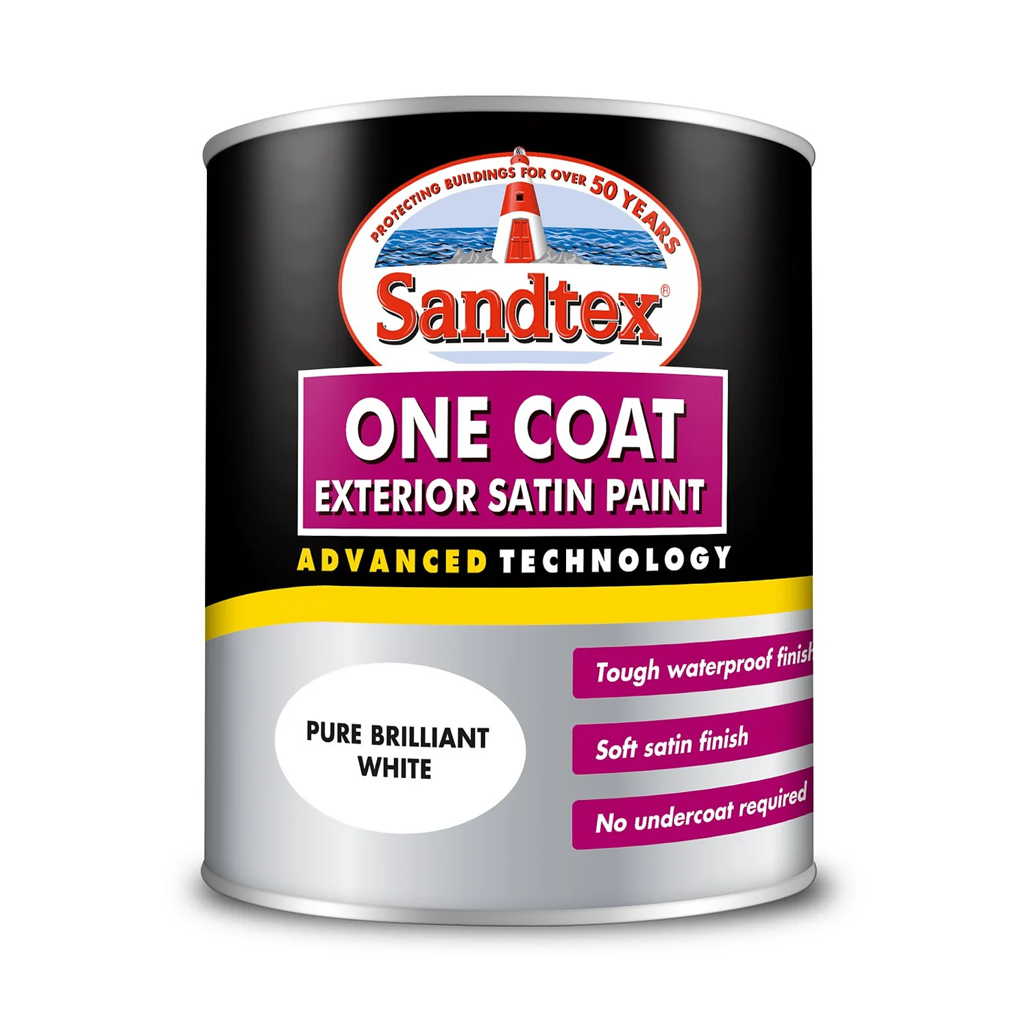 Sandtex® Exterior One Coat Satin Paint Pure Brilliant White - 750ml 9 Sandtex® Exterior One Coat Satin Paint Pure Brilliant White - 750ml - Image 7