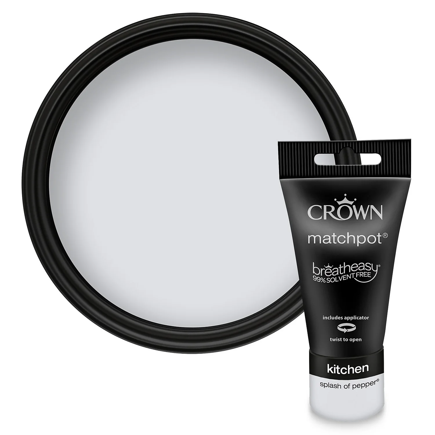 Crown Breatheasy Kitchen Matt Emulsion Paint Splash Of Pepper - Tester 40ml 3 Crown Breatheasy Kitchen Matt Emulsion Paint Splash Of Pepper - Tester 40ml
