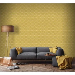 Superfresco Easy Paste The Wall Triangolin Wallpaper - Mustard -Paint Store 12814675 1304833193154022