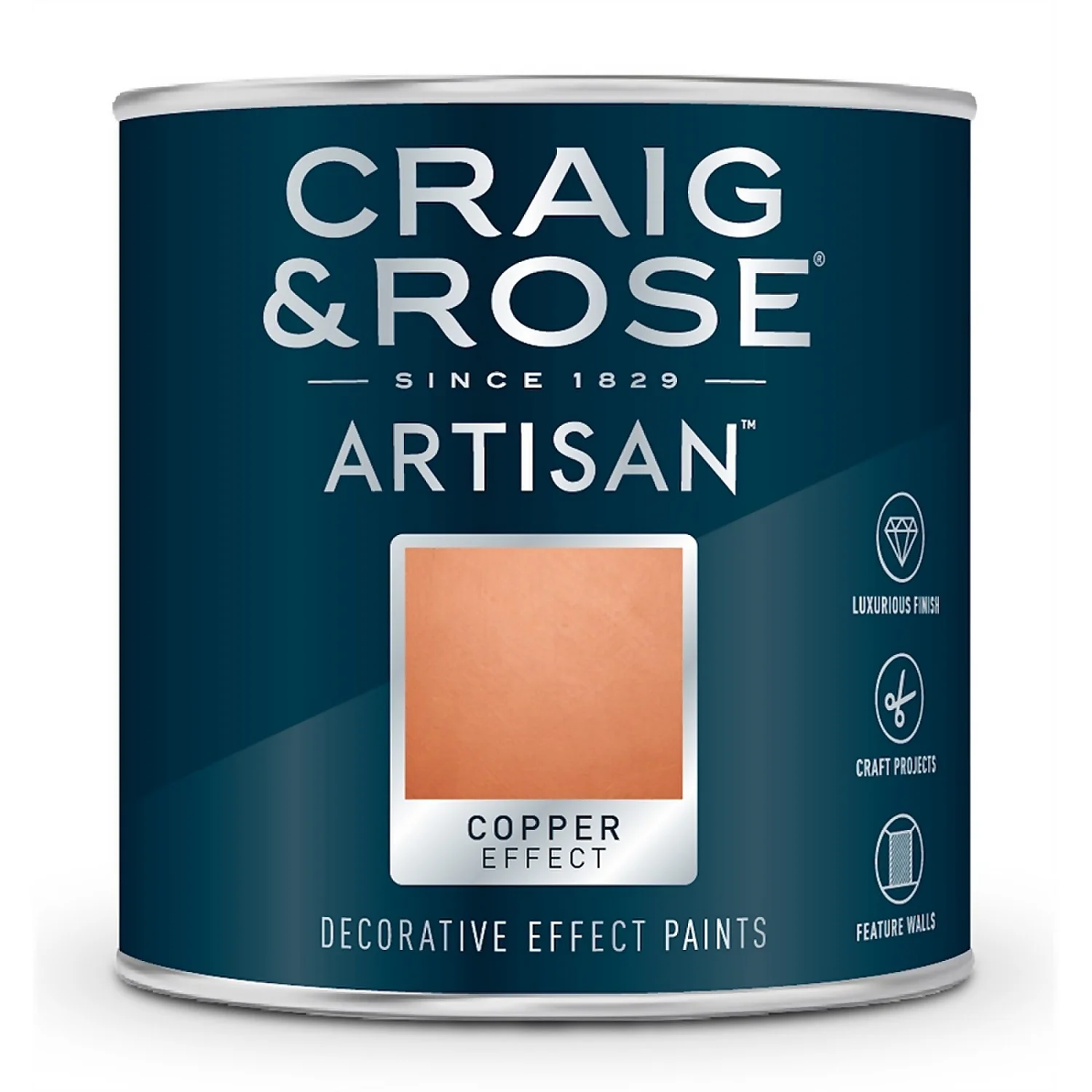 Craig & Rose Artisan Copper Effect Paint - 250ml 4 Craig & Rose Artisan Copper Effect Paint - 250ml - Image 2