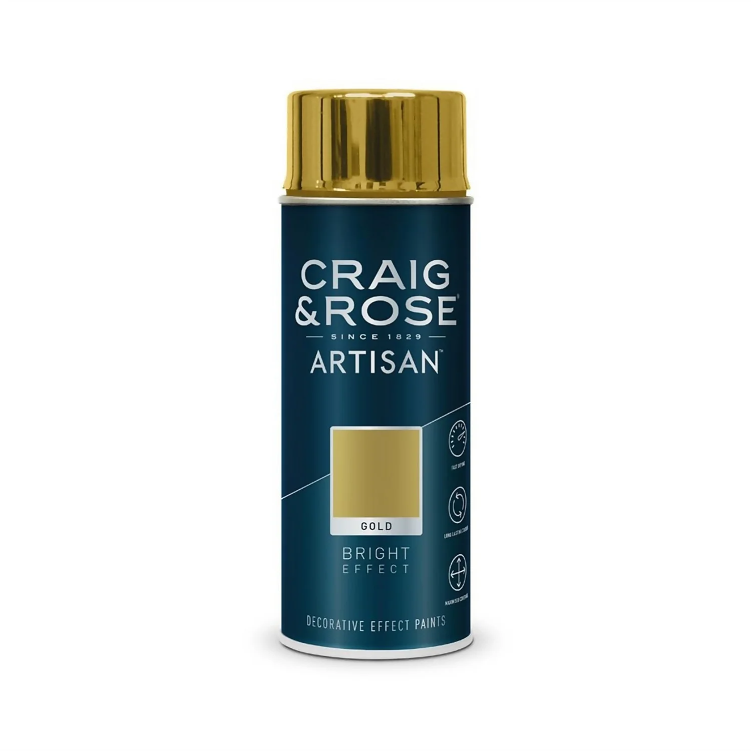 Craig & Rose Artisan Bright Effect Spray Paint -Gold - 400ml 3 Craig & Rose Artisan Bright Effect Spray Paint -Gold - 400ml
