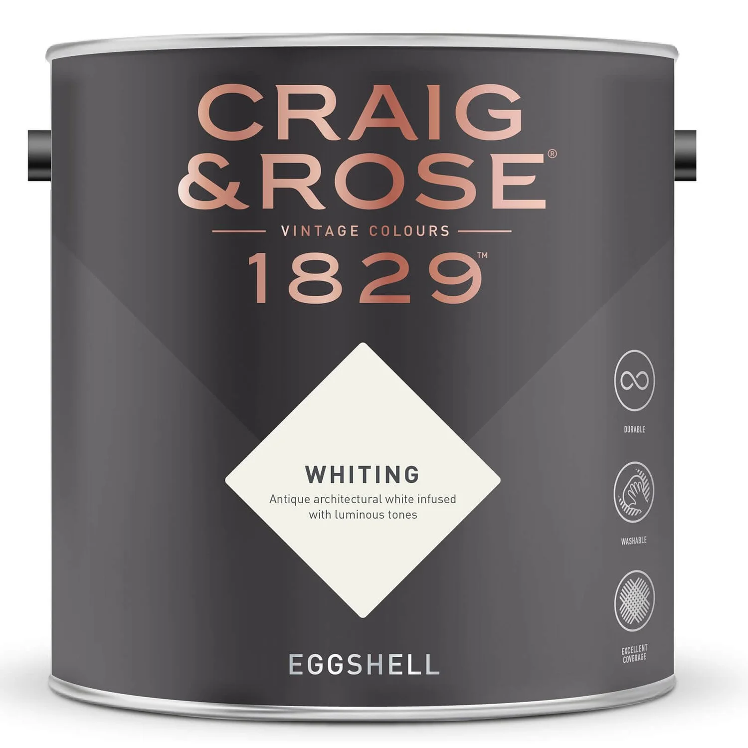 Craig & Rose 1829 Eggshell Paint Whiting - 2.5L 4 Craig & Rose 1829 Eggshell Paint Whiting - 2.5L - Image 2