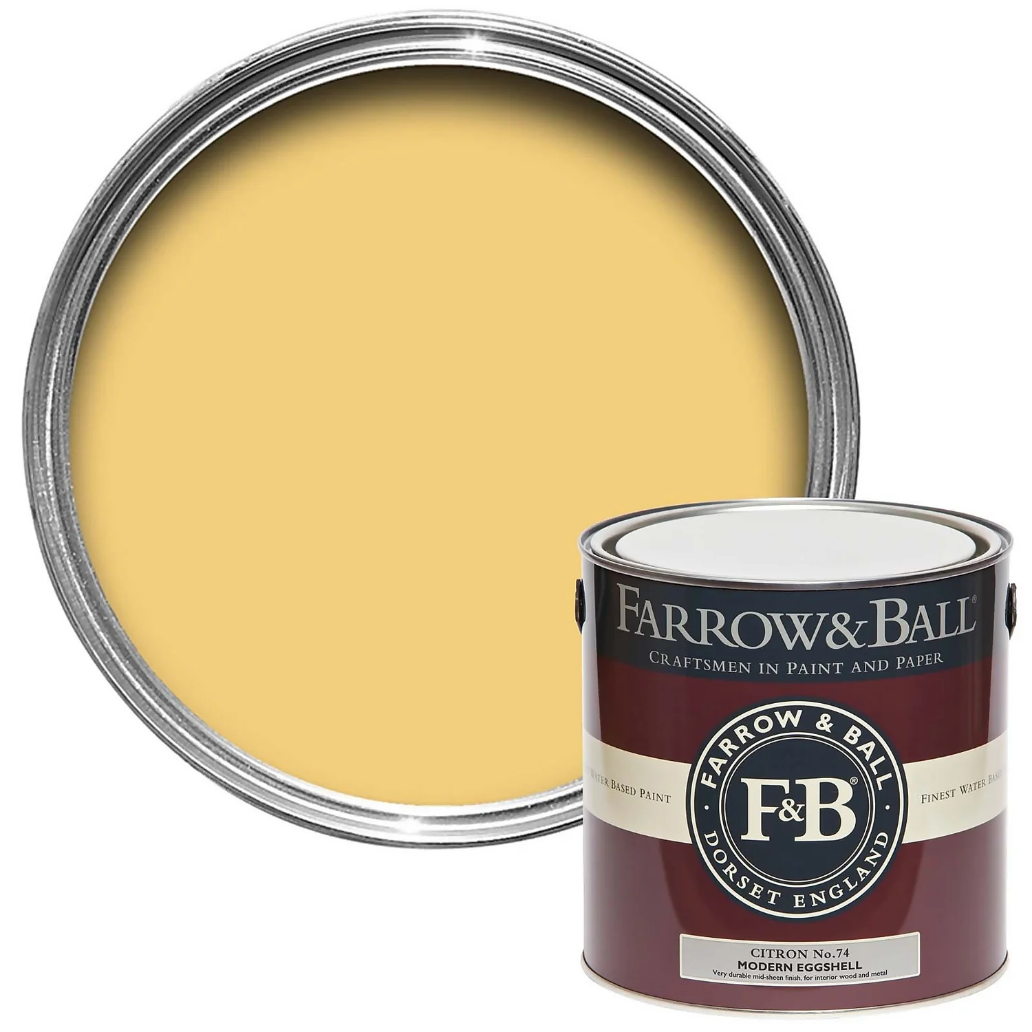 Farrow & Ball Modern Eggshell Paint Citron - 2.5L 3 Farrow & Ball Modern Eggshell Paint Citron - 2.5L