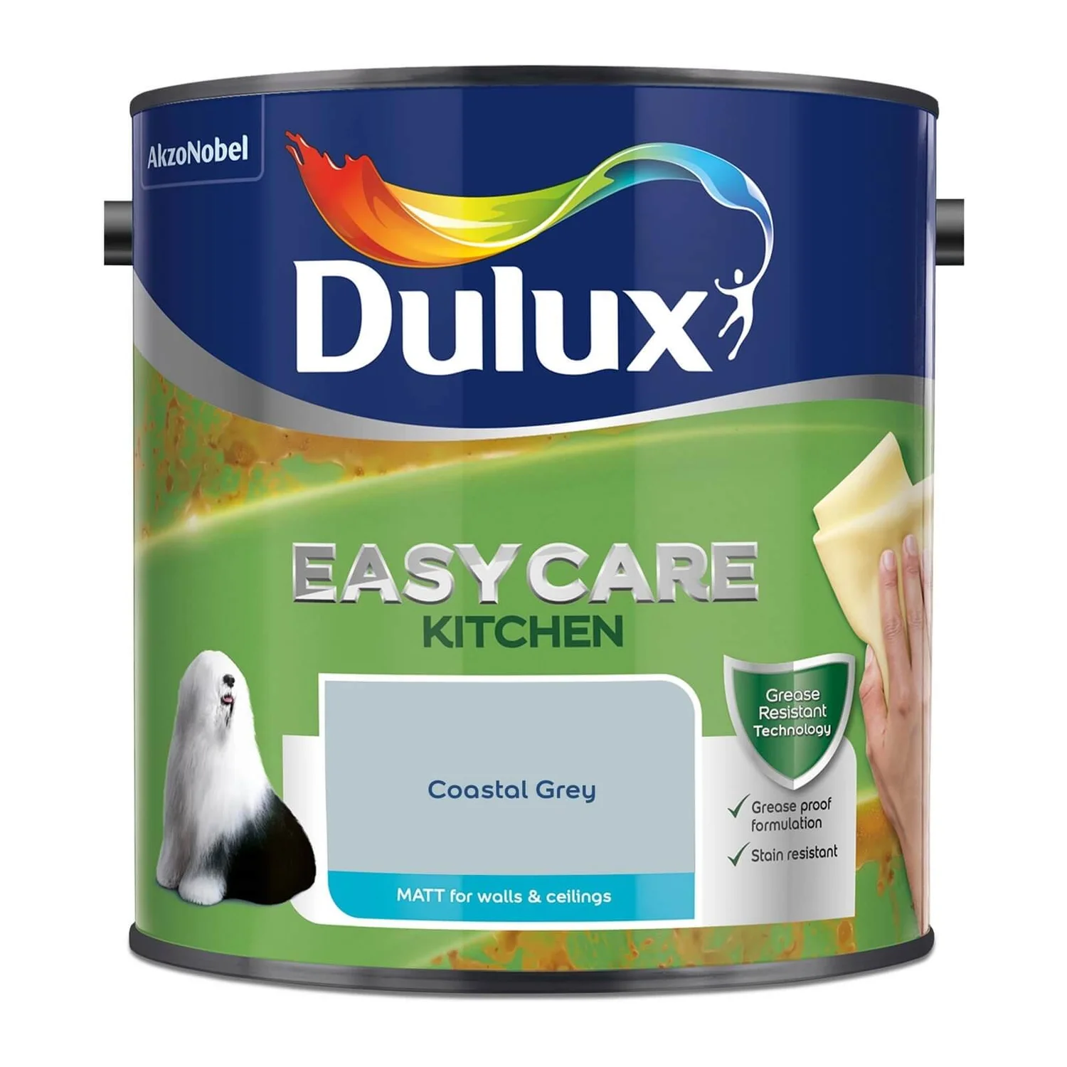 Dulux Easycare Kitchen Coastal Grey Matt Paint - 2.5L 6 Dulux Easycare Kitchen Coastal Grey Matt Paint - 2.5L - Image 4