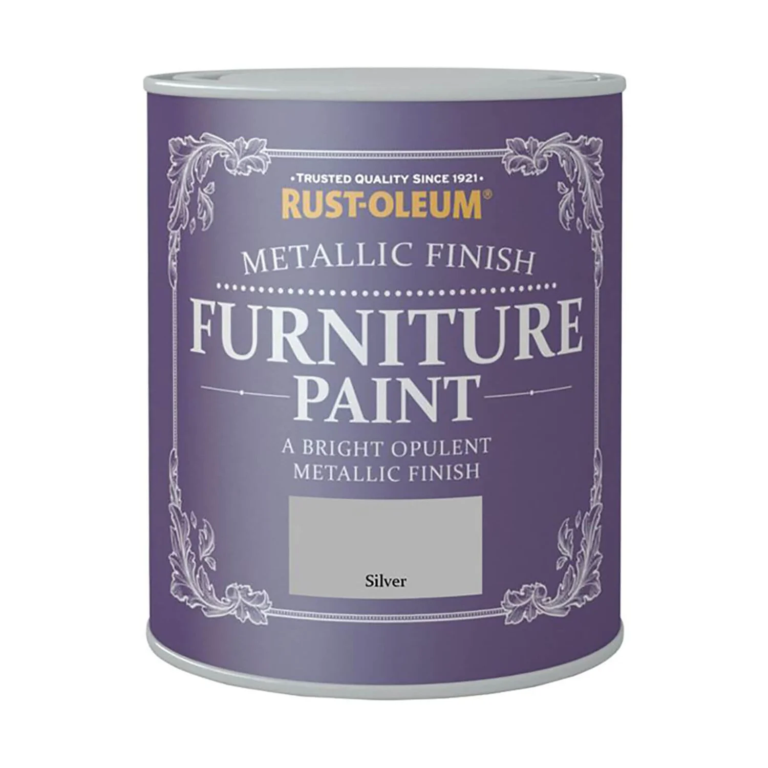 Rust-Oleum Metallic Furniture Paint - Silver - 125ml 3 Rust-Oleum Metallic Furniture Paint - Silver - 125ml
