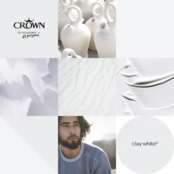 Crown Walls & Ceilings Silk Emulsion Paint Clay White - 2.5L 16 Crown Walls & Ceilings Silk Emulsion Paint Clay White - 2.5L -Paint Store 12819350 1204966163565477