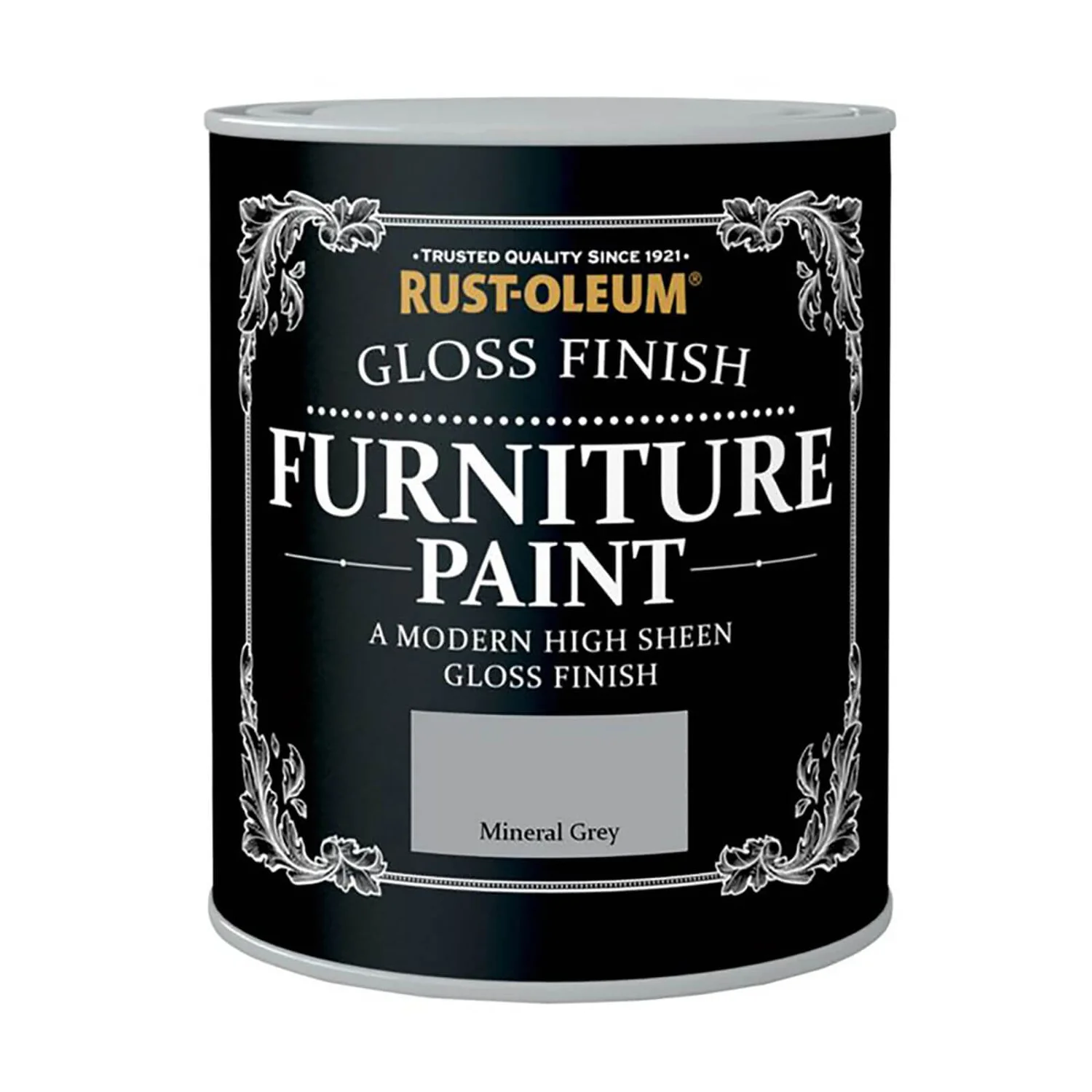 Rust-Oleum Gloss Furniture Paint - Mineral Grey - 125ml 3 Rust-Oleum Gloss Furniture Paint - Mineral Grey - 125ml