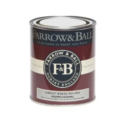 Farrow & Ball Modern Eggshell Paint Great White - 750ml 9 Farrow & Ball Modern Eggshell Paint Great White - 750ml -Paint Store 12819951 4724952654702997