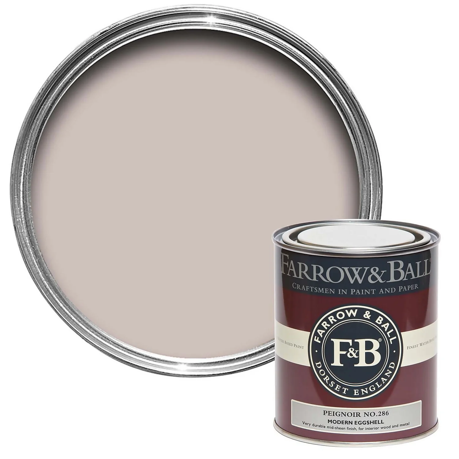 Farrow & Ball Modern Eggshell Paint Peignoir - 750ml 3 Farrow & Ball Modern Eggshell Paint Peignoir - 750ml