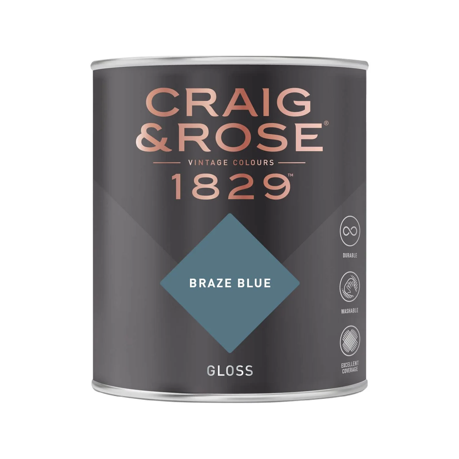 Craig & Rose 1829 Gloss Paint Braze Blue Gloss -750ml 4 Craig & Rose 1829 Gloss Paint Braze Blue Gloss -750ml - Image 2