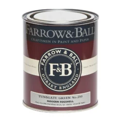 Farrow & Ball Modern Eggshell Paint Archive Collection: Tunsgate Green - 750ml -Paint Store 12820606 4594952914963704