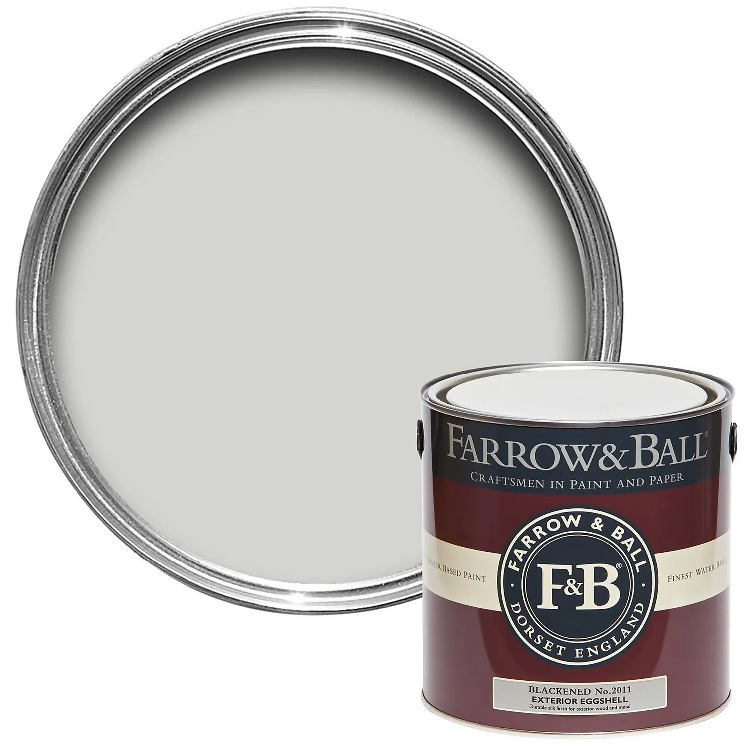 Farrow & Ball Exterior Eggshell Paint Blackened - 2.5L 3 Farrow & Ball Exterior Eggshell Paint Blackened - 2.5L