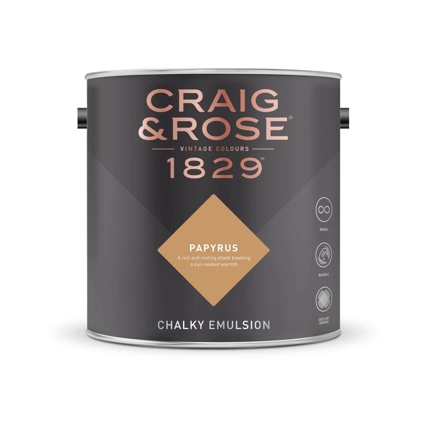 Craig & Rose 1829 Chalky Matt Emulsion Paint Papyrus - 2.5L 4 Craig & Rose 1829 Chalky Matt Emulsion Paint Papyrus - 2.5L - Image 2
