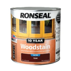 Ronseal 10 Year Woodstain Teak Satin - 2.5L -Paint Store 12820844 1704831917606696