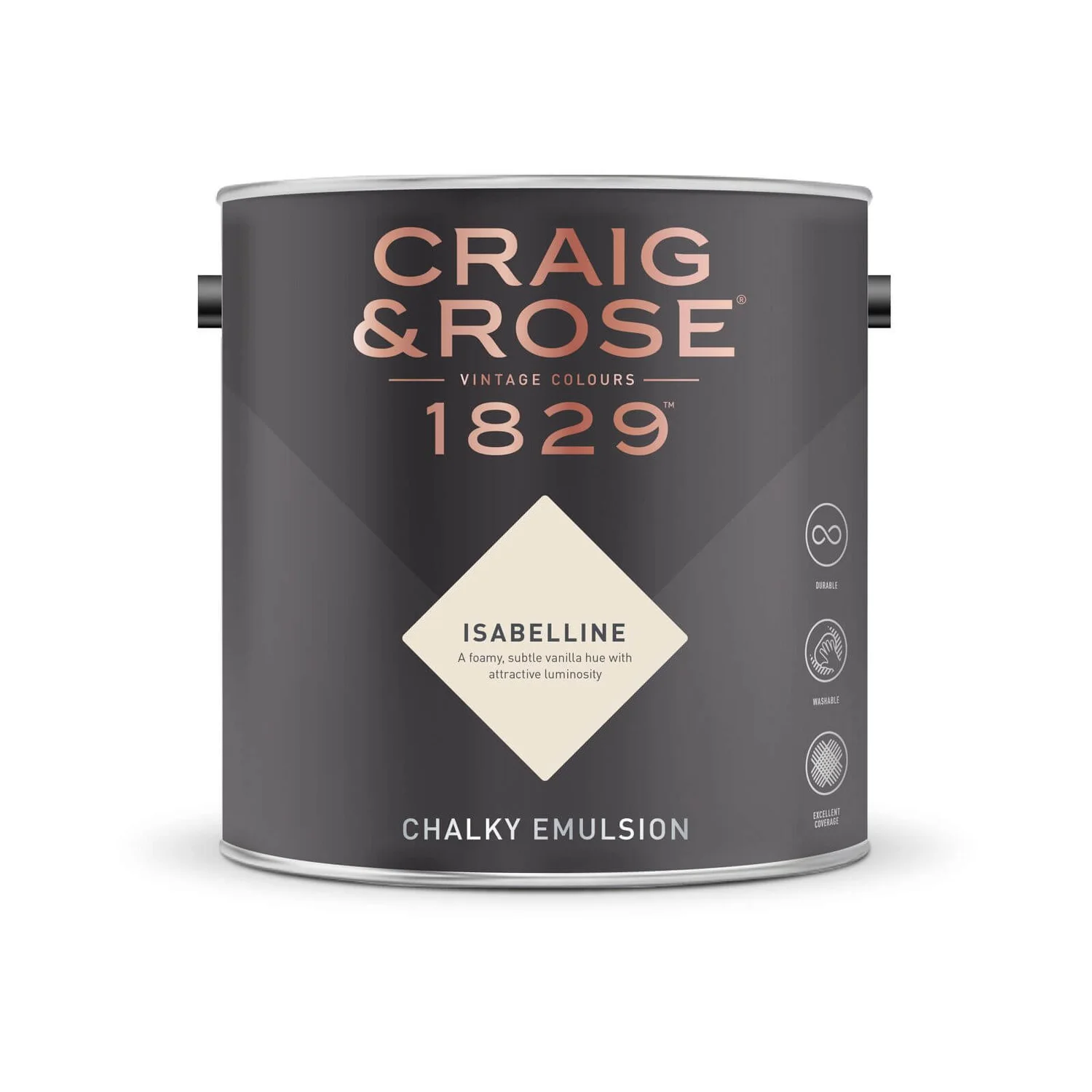 Craig & Rose 1829 Chalky Emulsion Paint Isabelline - Tester 50ml 4 Craig & Rose 1829 Chalky Emulsion Paint Isabelline - Tester 50ml - Image 2