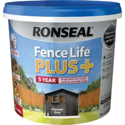Ronseal Fence Life Plus Paint Charcoal Grey - 5L -Paint Store 12821358 2044942086891111