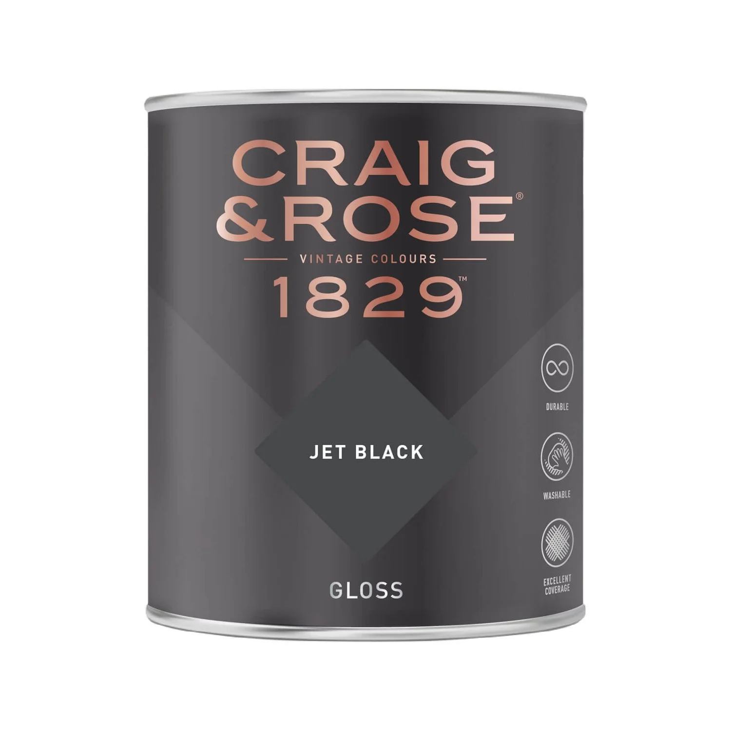 Craig & Rose 1829 Gloss Paint Jet Black - 750ml 4 Craig & Rose 1829 Gloss Paint Jet Black - 750ml - Image 2