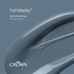 Crown Walls & Ceilings Matt Emulsion Paint Runaway - Tester 40ml -Paint Store 12823128 1254978275841587