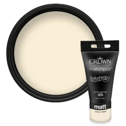 Crown Walls & Ceilings Matt Emulsion Paint Ivory Cream - Tester 40ml