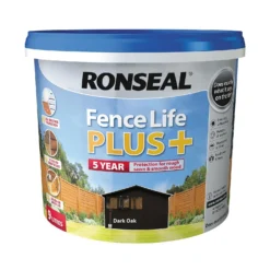 Ronseal Fence Life Plus Paint Dark Oak - 9L 13 Ronseal Fence Life Plus Paint Dark Oak - 9L -Paint Store 12826694 3334942086803634