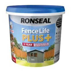 Ronseal Fence Life Plus Paint Slate - 5L -Paint Store 12826707 1844942086944931