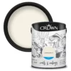 Crown Walls & Ceilings Matt Emulsion Paint Cream White - 5L -Paint Store 12829383 1914969528436538
