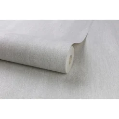 Grandeco Royal House Fabric Plain Grey Wallpaper -Paint Store 12830403 1234875702140025