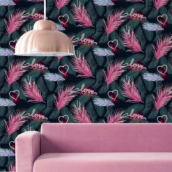 Fresco Neon Love Wallpaper -Paint Store 12831413 1254843450800003