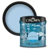 Crown Walls & Ceilings Matt Emulsion Paint Powder Blues - 2.5L